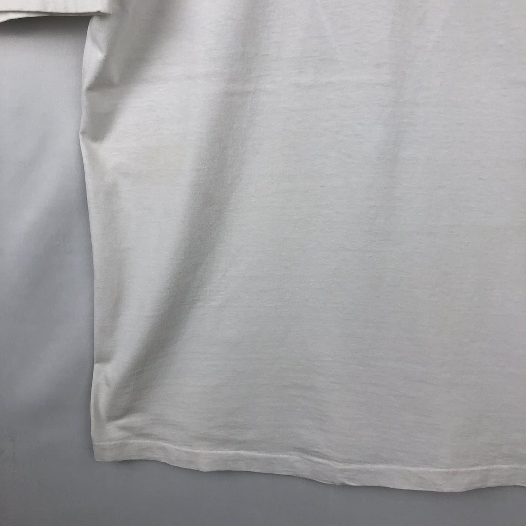 ~90'S Fish and Bird Print Art T-Shirt, Men's Size L (Equivalent), Vintage unclear white type Vintage Second Hand