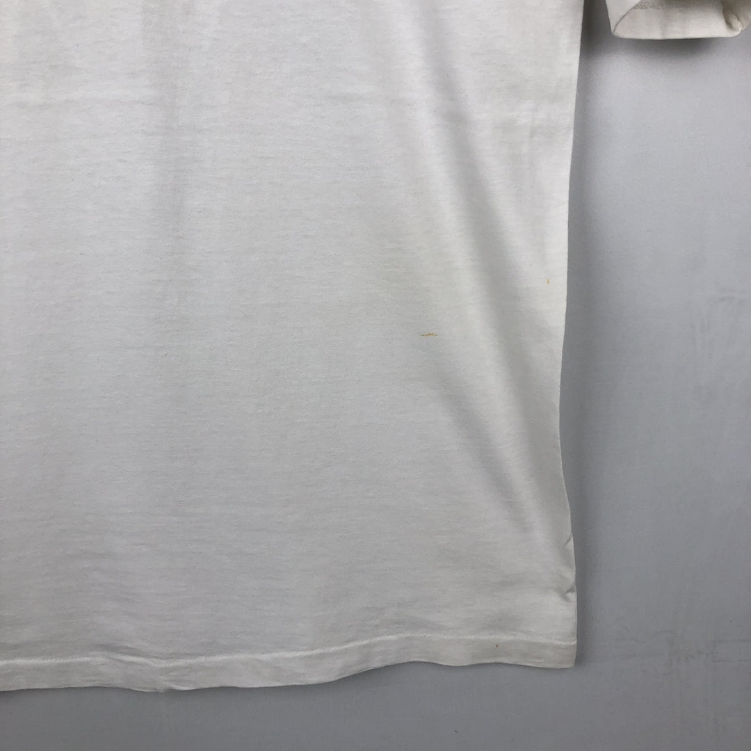 ~90'S Fish and Bird Print Art T-Shirt, Men's Size L (Equivalent), Vintage unclear white type Vintage Second Hand