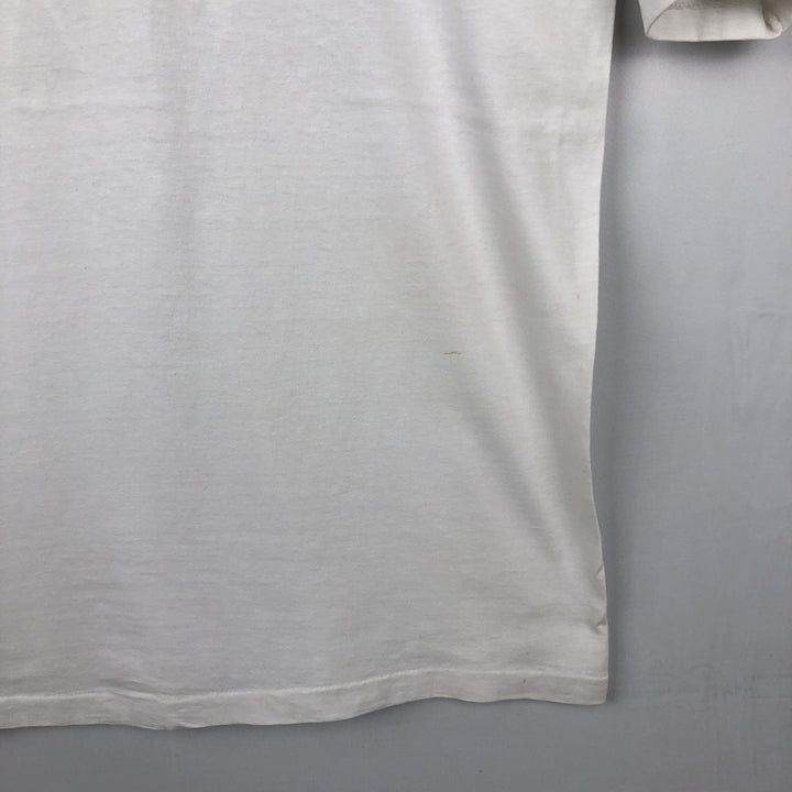 ~90'S Fish and Bird Print Art T-Shirt, Men's Size L (Equivalent), Vintage unclear white type Vintage Second Hand