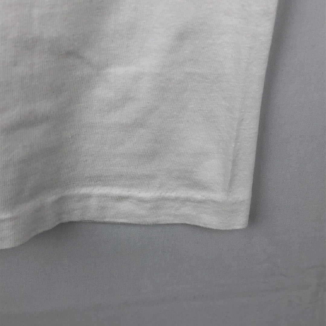 90'S Hanes BEEFY-T Photo Message Print T-Shirt, Men's Size L (approx.), Vintage cotton white type Vintage Second Hand