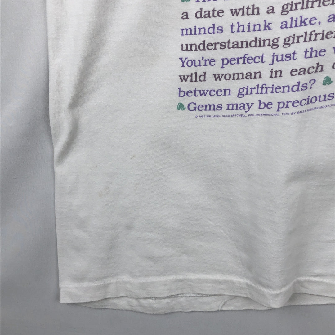 90'S Hanes BEEFY-T Photo Message Print T-Shirt, Men's Size L (approx.), Vintage cotton white type Vintage Second Hand