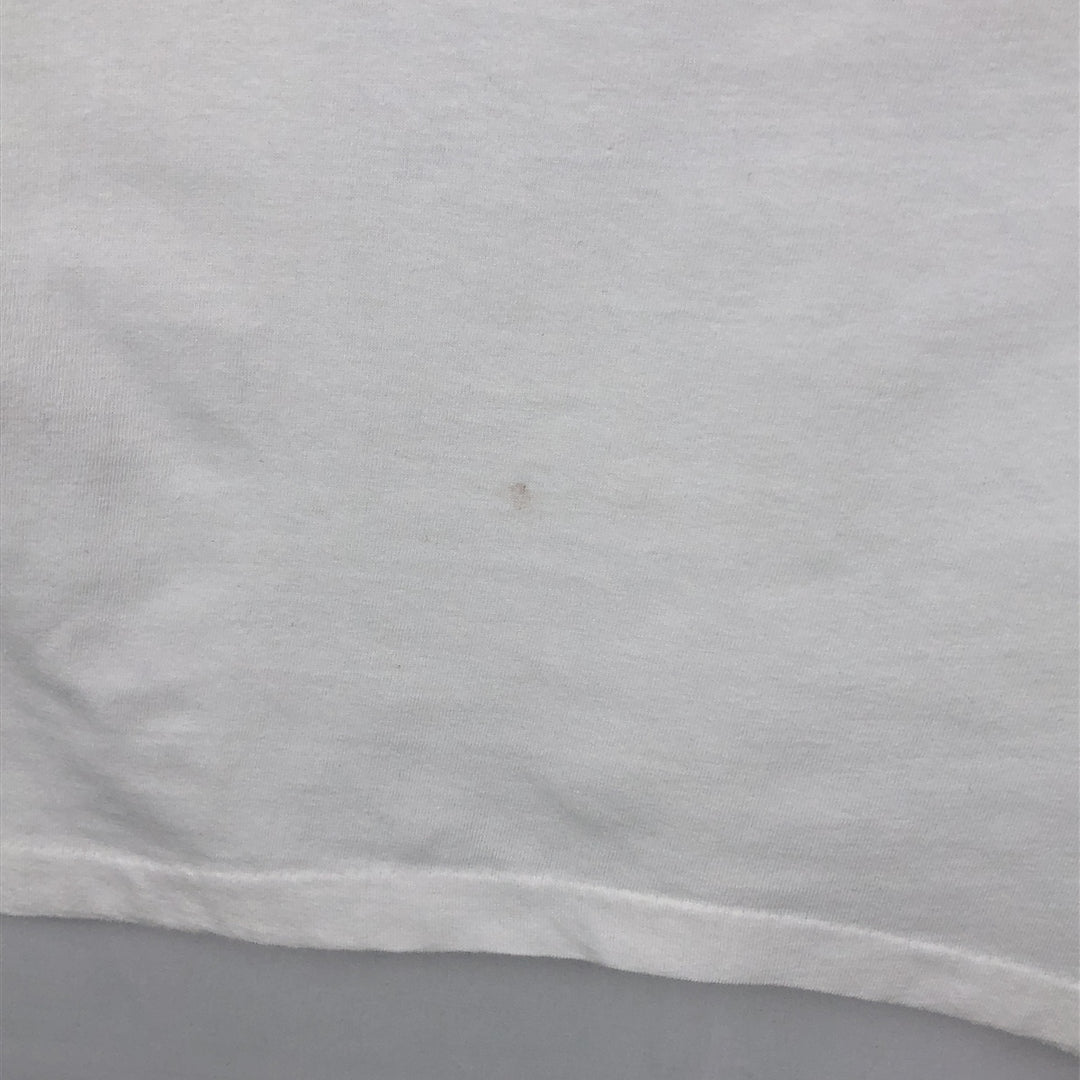 90'S Hanes BEEFY-T Photo Message Print T-Shirt, Men's Size L (approx.), Vintage cotton white type Vintage Second Hand