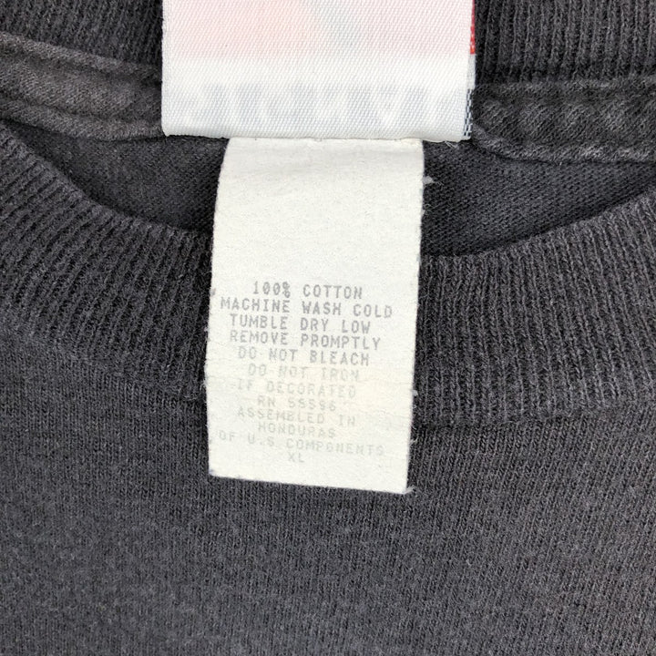 Vintage 90'S SIGNAL SPORTS message print T-shirt, men's size XL cotton black type Vintage Second Hand