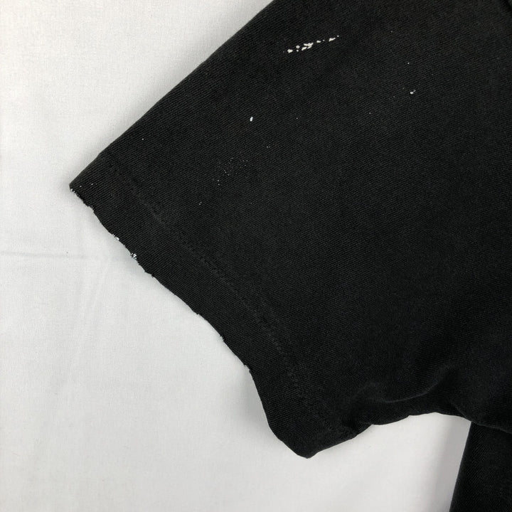 90'S Fruit of the Loom Paint Message Print T-Shirt, Made in USA, Men's Size XL (approx.) cotton black type Vintage Second Hand
