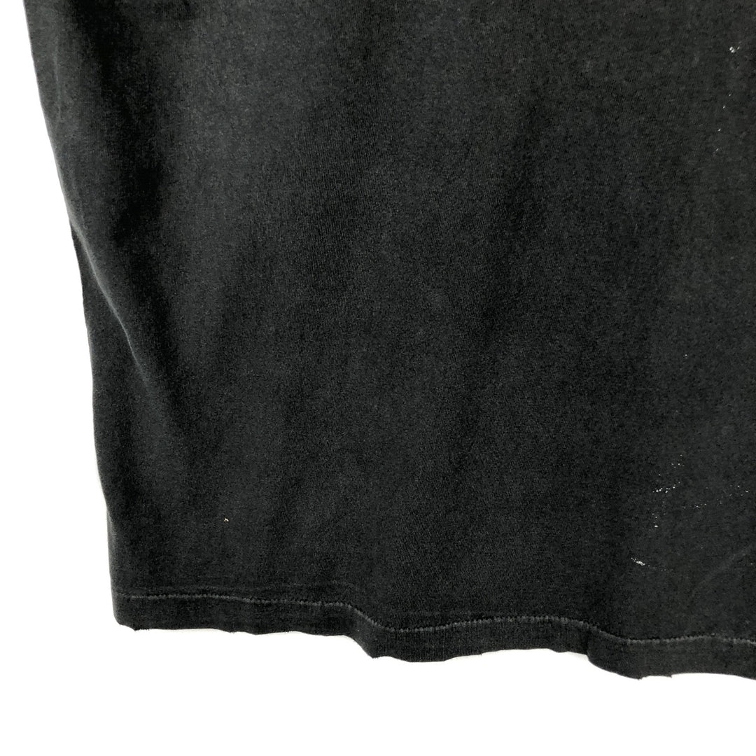 90'S Fruit of the Loom Paint Message Print T-Shirt, Made in USA, Men's Size XL (approx.) cotton black type Vintage Second Hand