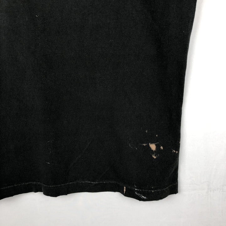 90'S Fruit of the Loom Paint Message Print T-Shirt, Made in USA, Men's Size XL (approx.) cotton black type Vintage Second Hand