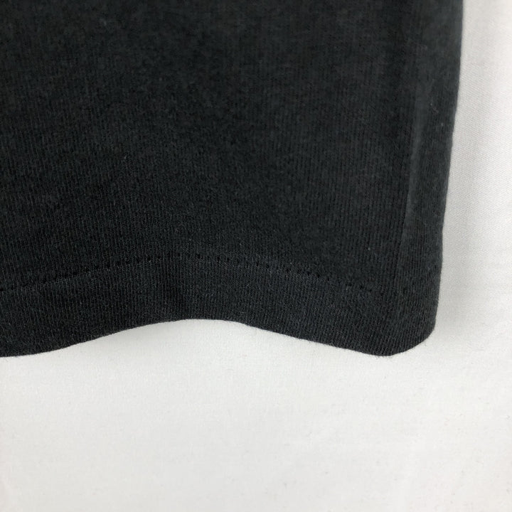 90'S message print T-shirt, men's XL size, vintage cotton black type Vintage Second Hand