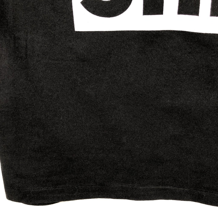 90'S message print T-shirt, men's XL size, vintage cotton black type Vintage Second Hand