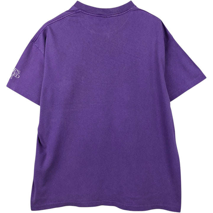 90'S WIDKED PETE'S WARE Message Print T-Shirt, Made in USA, Men's XL equivalent, Vintage cotton purple type Vintage Second Hand