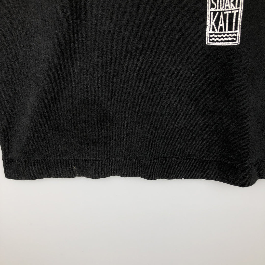 STUART KATT Cat Pattern Art T-Shirt, Men's Size M (Equivalent), Vintage unclear black type Vintage Second Hand