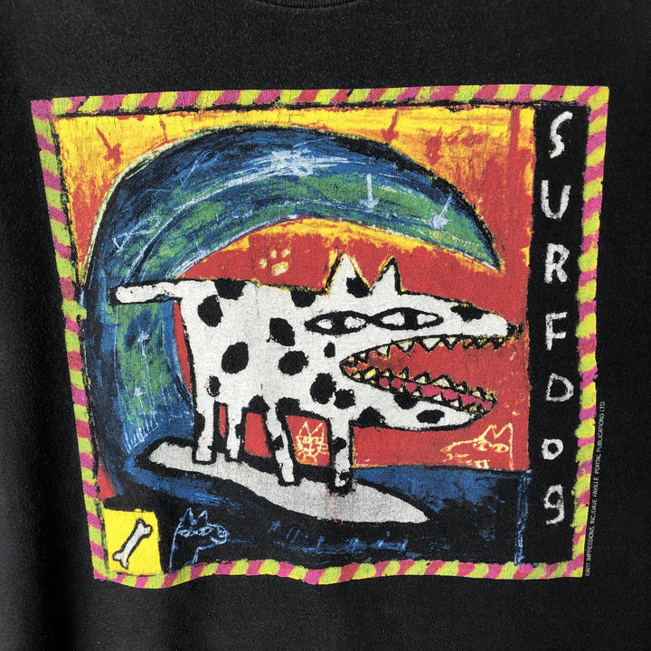 2000'S Hanes DAVE FAVILLE Art T-shirt, Men's XL (approx.) cotton black type Vintage Second Hand