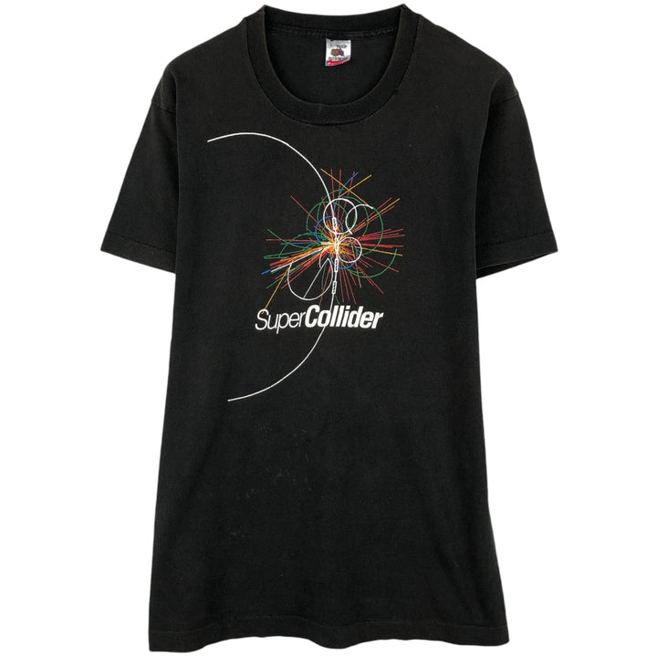 90'S Fruit of the Loom Art T-Shirt, Made in USA, Men's Size L (approx.), Vintage cotton black type Vintage Second Hand