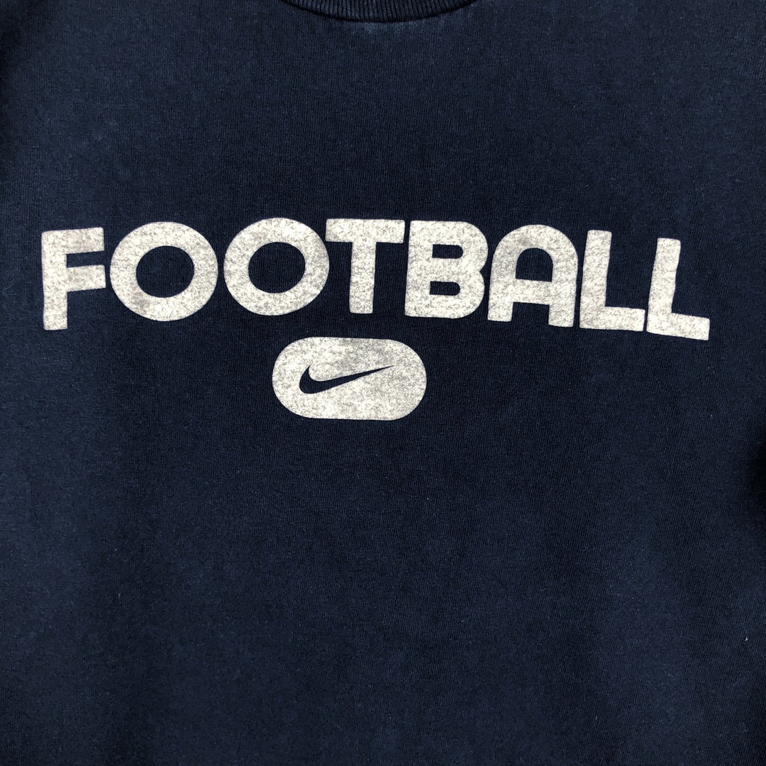 2000'S Nike sports print T-shirt, men's size M (approx.) cotton navy blue type Vintage Second Hand