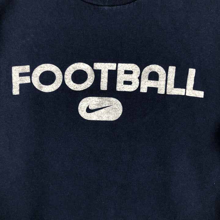 2000'S Nike sports print T-shirt, men's size M (approx.) cotton navy blue type Vintage Second Hand