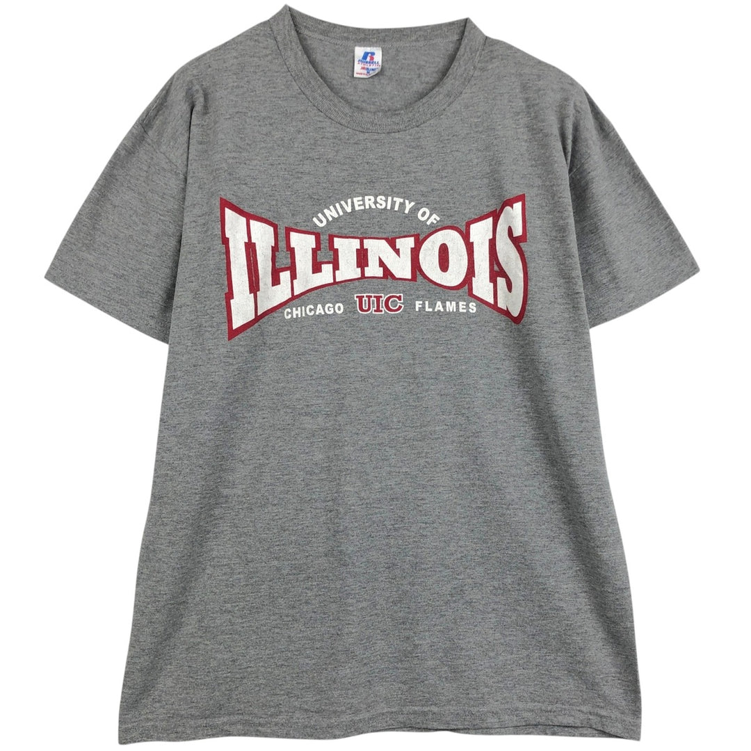 90s-00'S Russell Athletic Nublend College T-shirt, Men's Size M (approx.), Vintage polyester gray type Vintage Second Hand