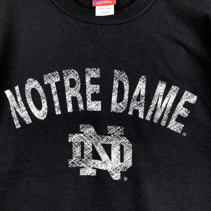 Champion Authentic Athletic Apparel Notre Dame University College T-shirt, Men's Size L (approx.) cotton navy blue type Vintage Second Hand