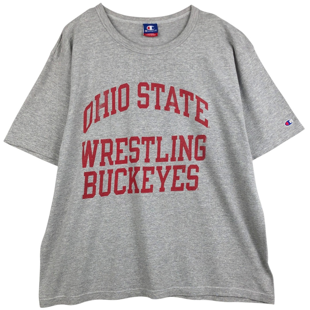 Champion Authentic Athletic Apparel College T-Shirt, Men's Size XXL (approx.) cotton gray type Vintage Second Hand