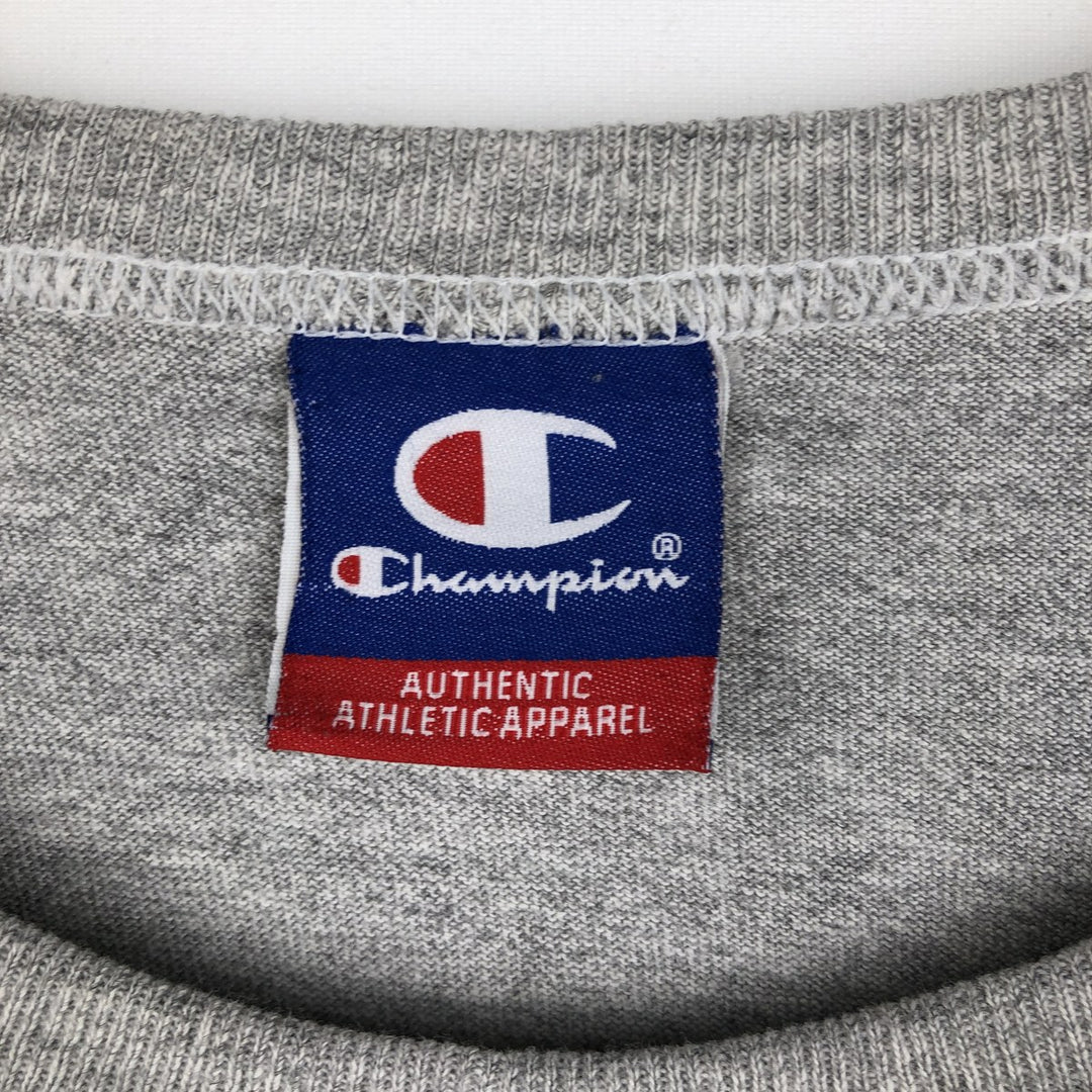 Champion Authentic Athletic Apparel College T-Shirt, Men's Size XXL (approx.) cotton gray type Vintage Second Hand