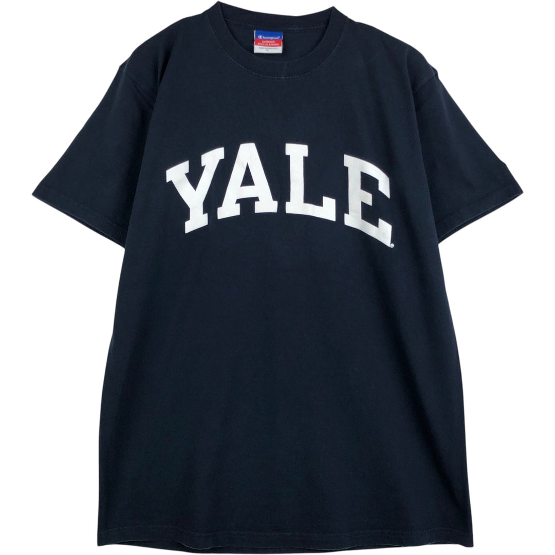 2000'S Champion Authentic Athletic Apparel Yale University College T-shirt, Men's Size L (approx.) cotton navy blue type Vintage Second Hand