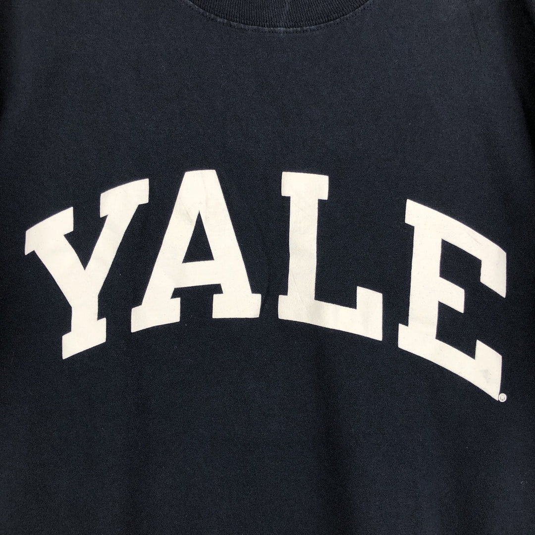 2000'S Champion Authentic Athletic Apparel Yale University College T-shirt, Men's Size L (approx.) cotton navy blue type Vintage Second Hand