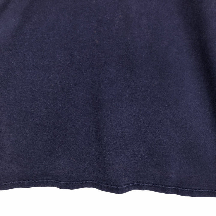 90'S Russell College T-shirt, Made in USA, Men's L size, Vintage cotton navy blue type Vintage Second Hand