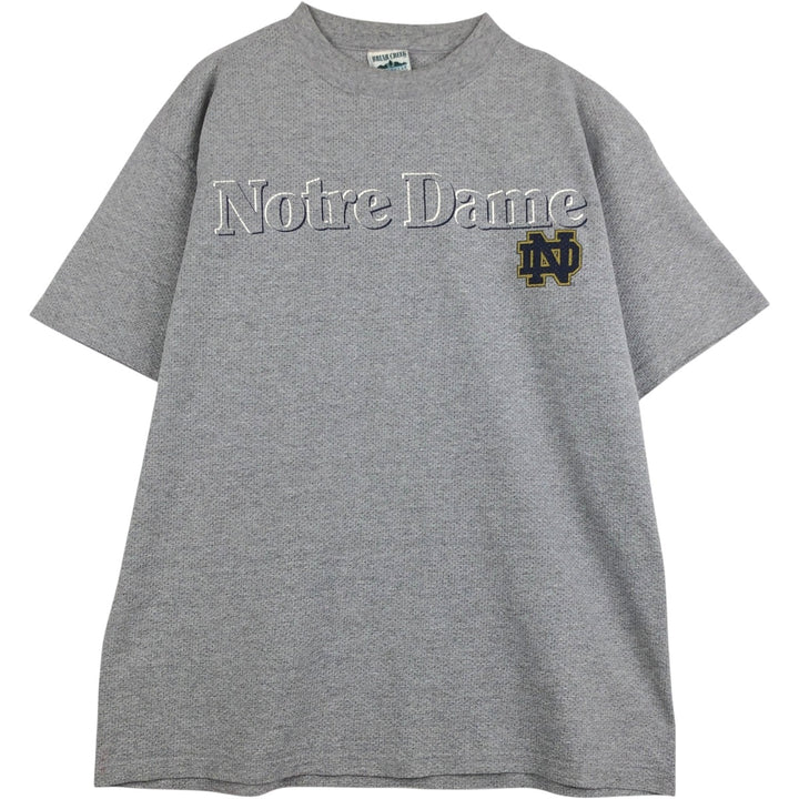 90'S Briar Creek Notre Dame University College T-shirt, Made in USA, Men's Size L (approx.), Vintage cotton gray type Vintage Second Hand