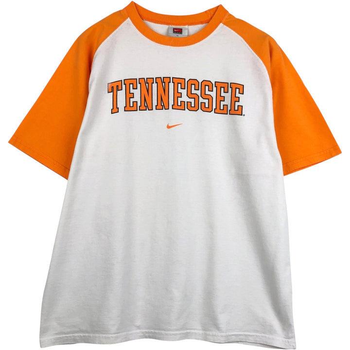 Nike NIKE TEAM College T-shirt, Men's M size cotton white type Vintage Second Hand