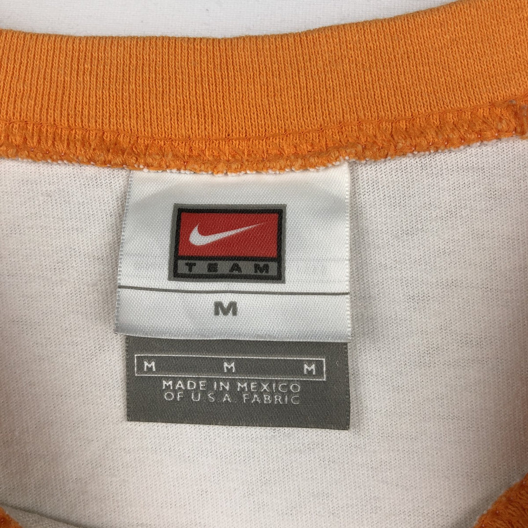 Nike NIKE TEAM College T-shirt, Men's M size cotton white type Vintage Second Hand