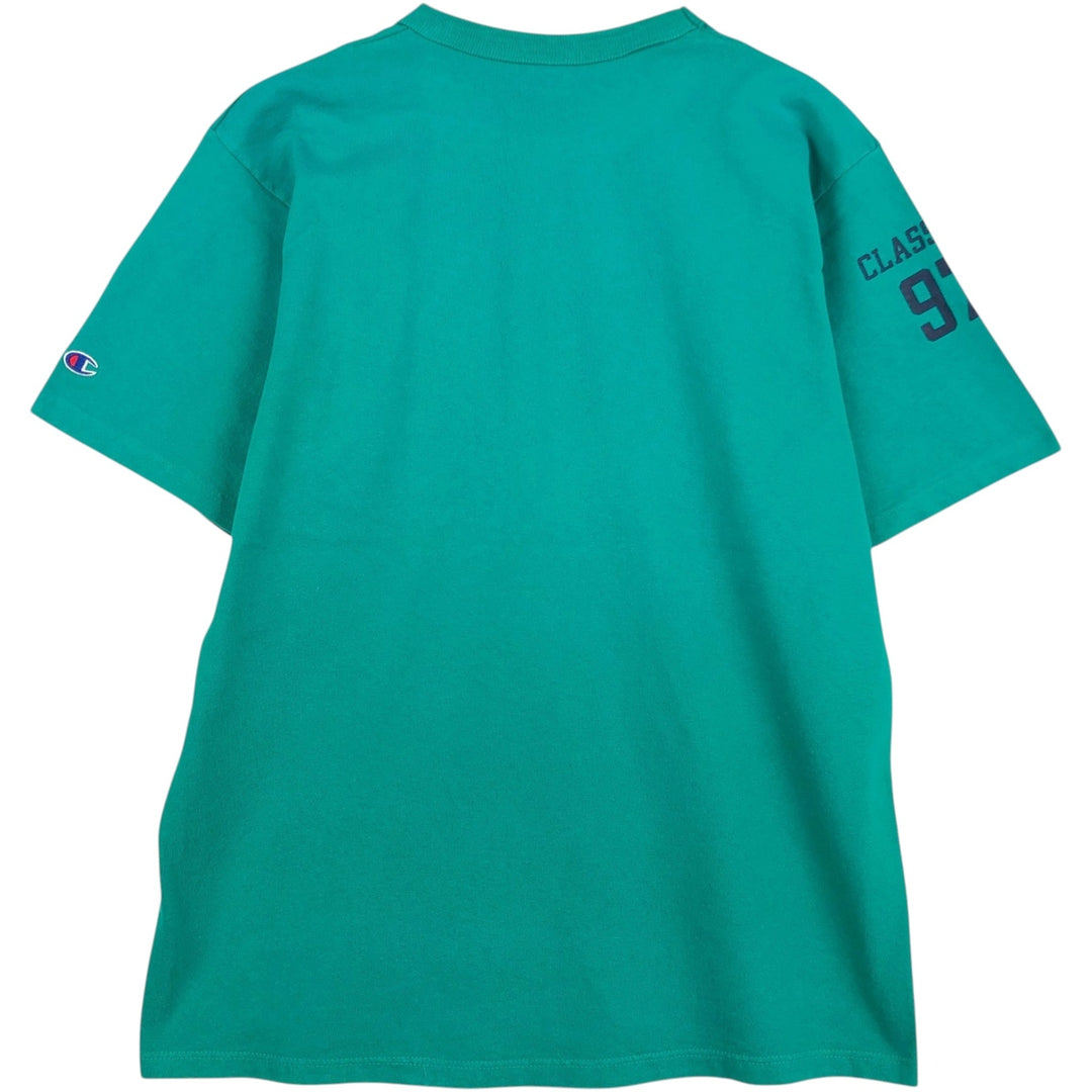 90'S Champion Authentic Athletic Apparel College T-shirt Made in USA Men's L Vintage cotton green type Vintage Second Hand
