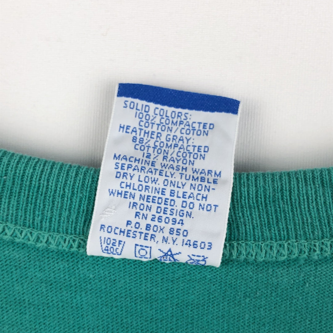 90'S Champion Authentic Athletic Apparel College T-shirt Made in USA Men's L Vintage cotton green type Vintage Second Hand