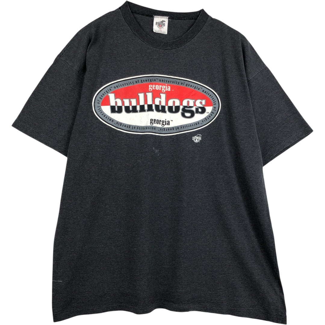 ~90'S RAVENS Border Pattern College T-Shirt, Made in Canada, Men's Size L (Equivalent), Vintage cotton Charcoal Vintage Second Hand
