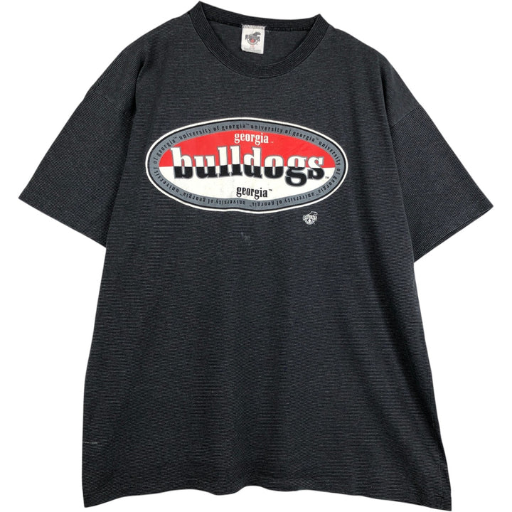 ~90'S RAVENS Border Pattern College T-Shirt, Made in Canada, Men's Size L (Equivalent), Vintage cotton Charcoal Vintage Second Hand
