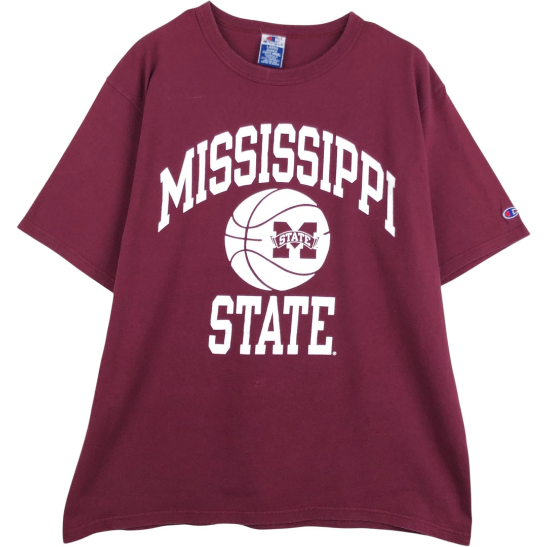 90'S Champion 3-Piece College T-Shirt, Men's Size L (Equivalent), Vintage cotton wine-red Vintage Second Hand