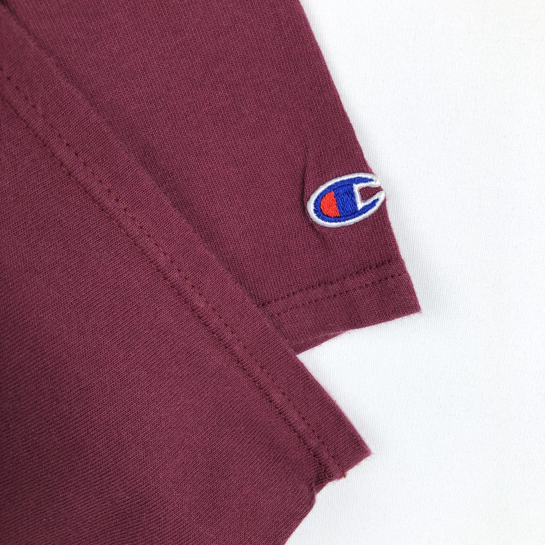 90'S Champion 3-Piece College T-Shirt, Men's Size L (Equivalent), Vintage cotton wine-red Vintage Second Hand