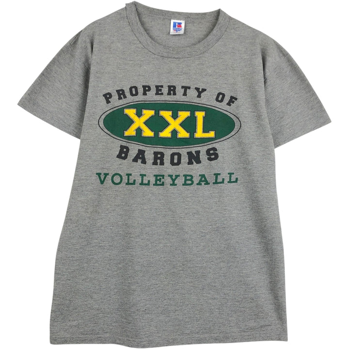 90'S Russell College T-shirt, Made in USA, Men's Size S (approx.), Vintage polyester gray type Vintage Second Hand