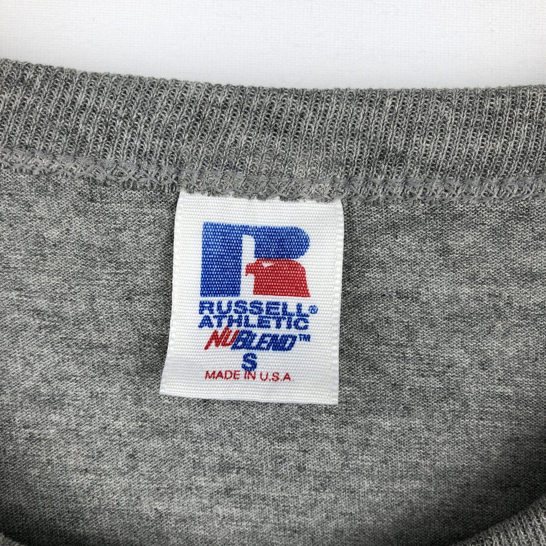 90'S Russell College T-shirt, Made in USA, Men's Size S (approx.), Vintage polyester gray type Vintage Second Hand