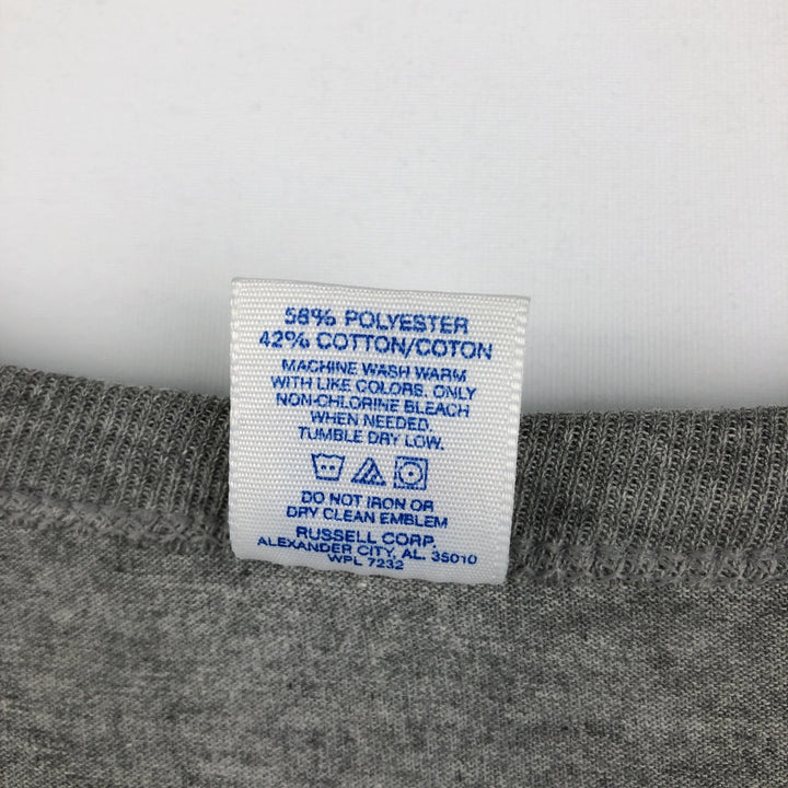 90'S Russell College T-shirt, Made in USA, Men's Size S (approx.), Vintage polyester gray type Vintage Second Hand