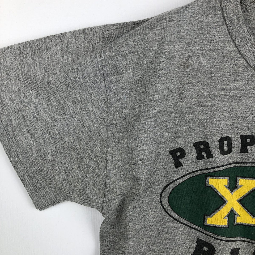 90'S Russell College T-shirt, Made in USA, Men's Size S (approx.), Vintage polyester gray type Vintage Second Hand