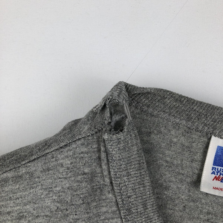 90'S Russell College T-shirt, Made in USA, Men's Size S (approx.), Vintage polyester gray type Vintage Second Hand