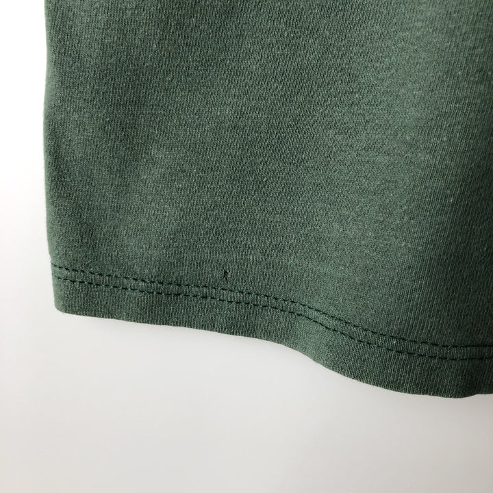90'S Russell College T-shirt, Made in USA, Men's L size, Vintage cotton Green type dark green Vintage Second Hand