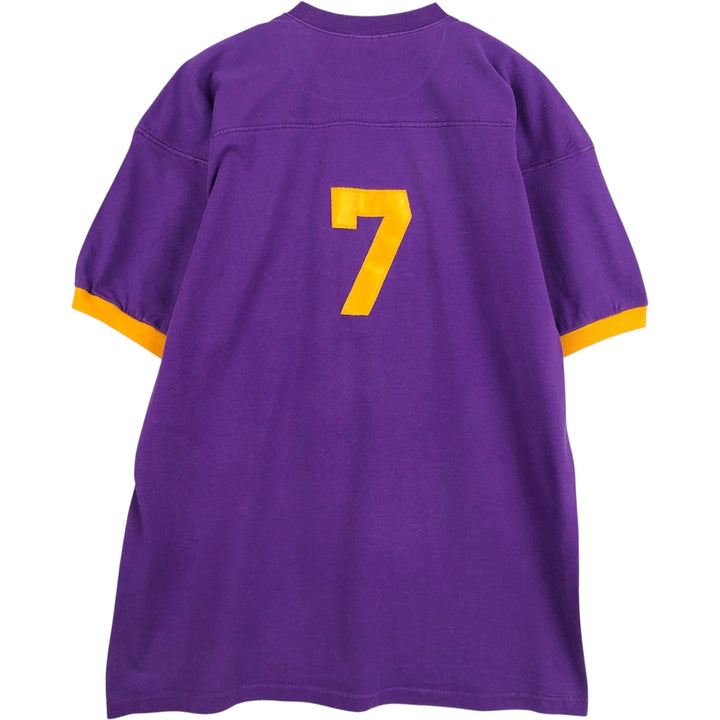 90'S EAGLE USA Football T-shirt, Made in USA, Men's XL equivalent, Vintage cotton purple type Vintage Second Hand