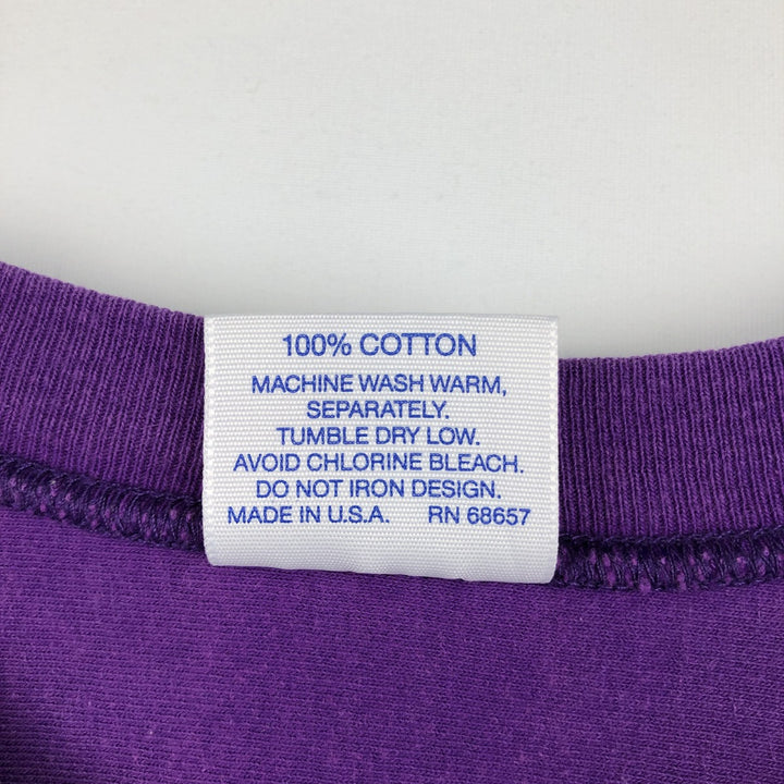 90'S EAGLE USA Football T-shirt, Made in USA, Men's XL equivalent, Vintage cotton purple type Vintage Second Hand