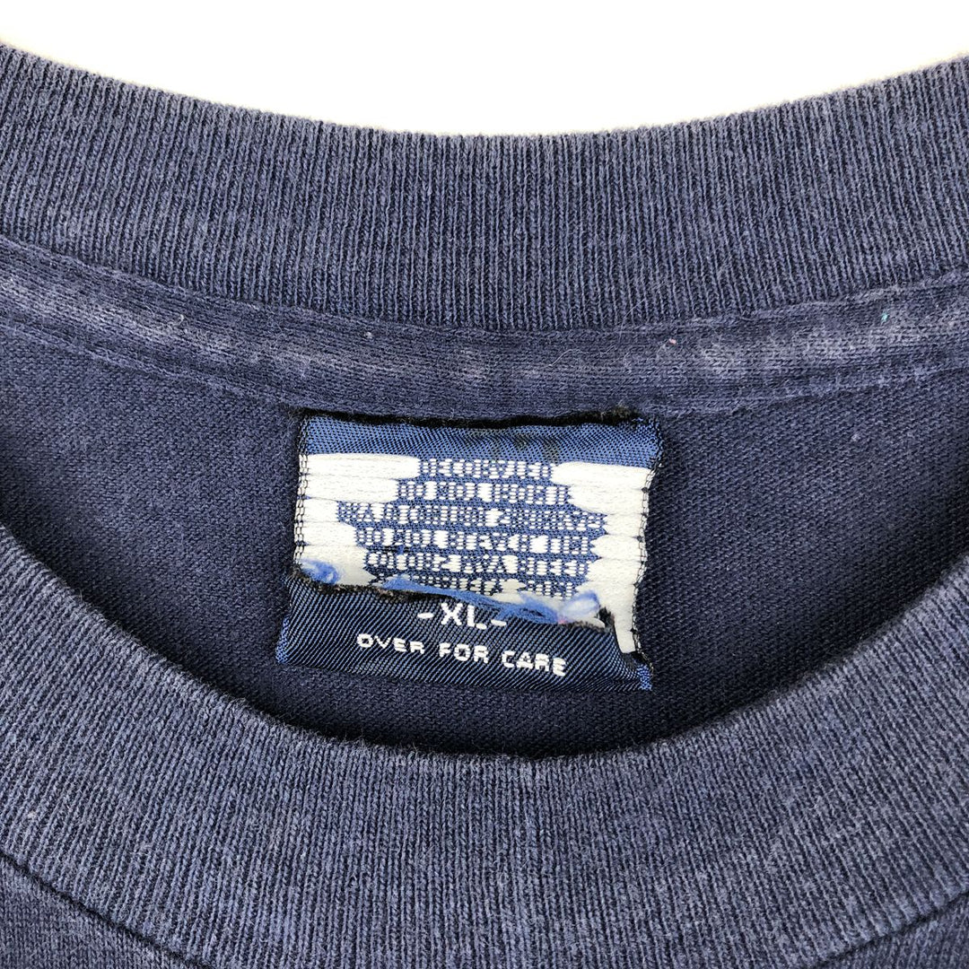 ~90'S MICHIGAN University of Michigan College T-shirt, Men's XL equivalent, Vintage cotton navy blue type Vintage Second Hand