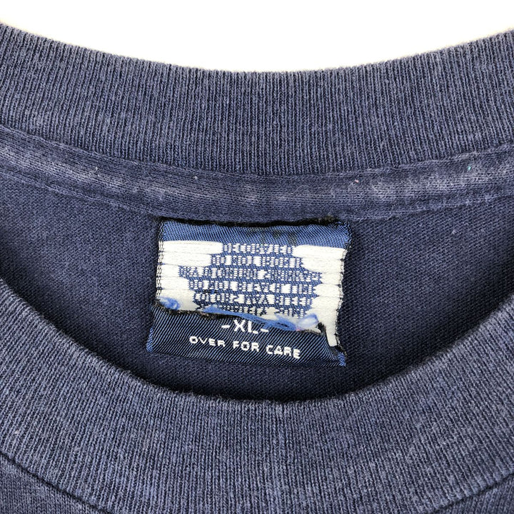 ~90'S MICHIGAN University of Michigan College T-shirt, Men's XL equivalent, Vintage cotton navy blue type Vintage Second Hand