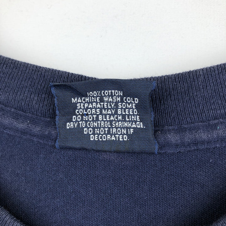 ~90'S MICHIGAN University of Michigan College T-shirt, Men's XL equivalent, Vintage cotton navy blue type Vintage Second Hand