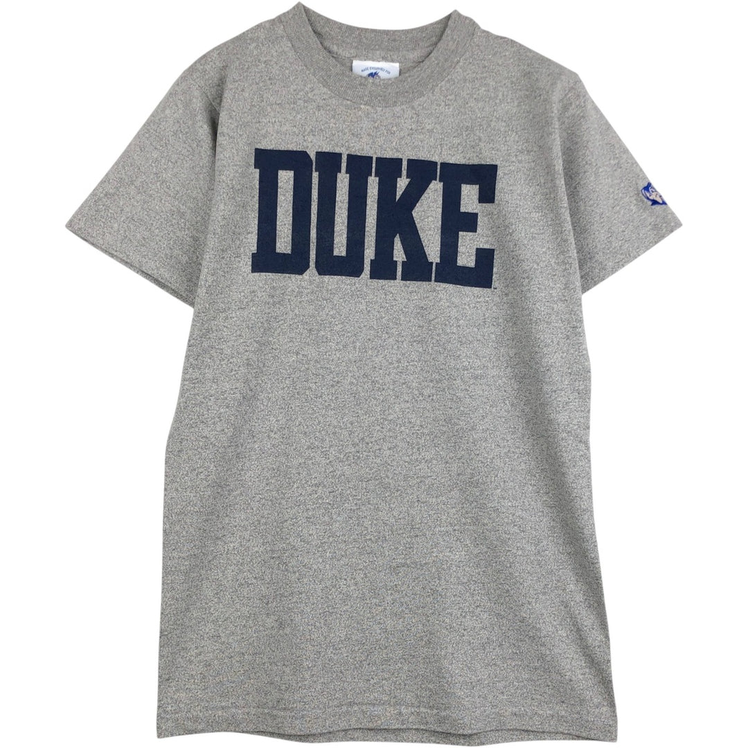 ~90'S Duke University Stores College T-shirt, Made in USA, Men's Size S (approx.), Vintage cotton gray type Vintage Second Hand