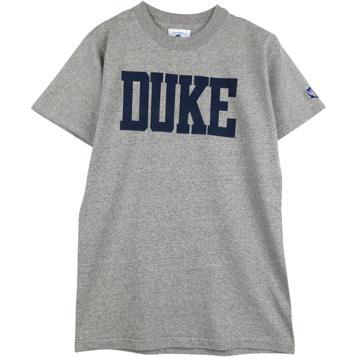 ~90'S Duke University Stores College T-shirt, Made in USA, Men's Size S (approx.), Vintage cotton gray type Vintage Second Hand
