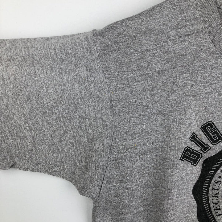 ~90'S Vintage Printed T-shirt, Men's S size unclear gray type Vintage Second Hand