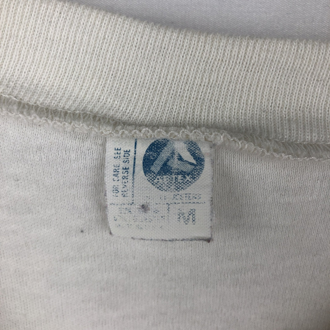 80'S ARTEX FIGHTIN' IRISH Notre Dame University Fighting Irish Five-quarter sleeve football t-shirt, men's size M equivalent. unclear white type Vintage Second Hand