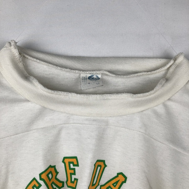 80'S ARTEX FIGHTIN' IRISH Notre Dame University Fighting Irish Five-quarter sleeve football t-shirt, men's size M equivalent. unclear white type Vintage Second Hand